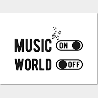 Music on world off Posters and Art